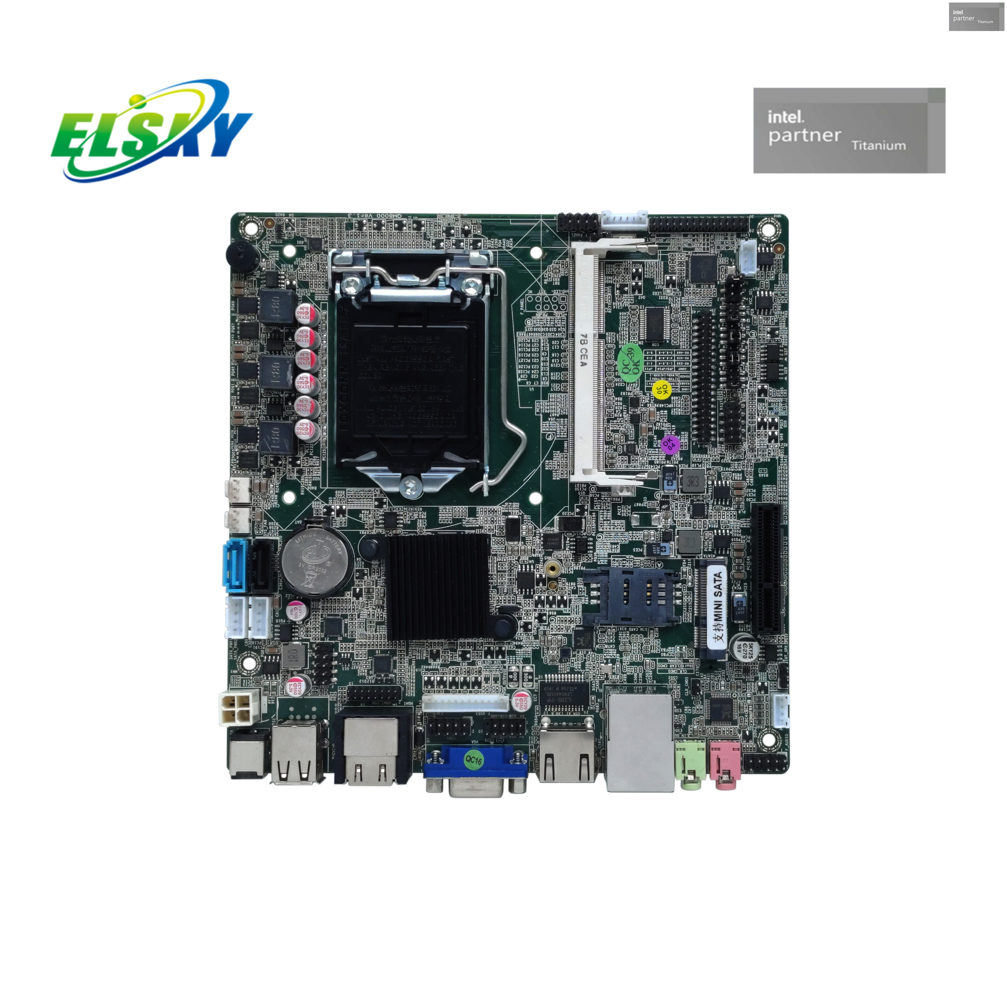 중국 Haswell 1150 CPU용 QM8000 산업용 MB - 공장/도매 맞춤형 - POS 및 디지털 간판