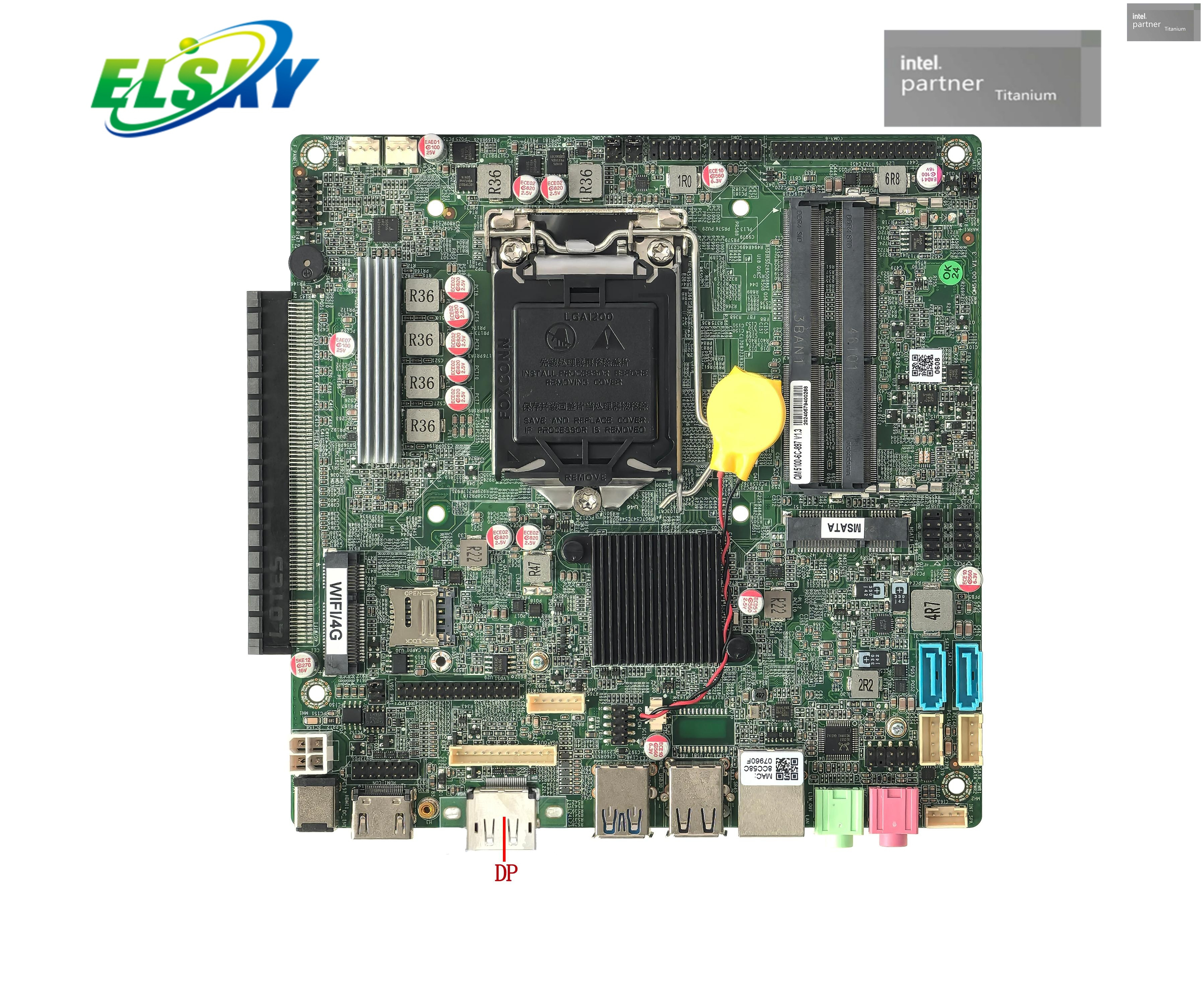 Fabricante de placa base Custom China QM5100 Ind/Soporte para PC de escritorio