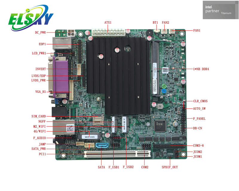 Industrie-Motherboard J6412 mit geringem Stromverbrauch ab Werk zu verkaufen