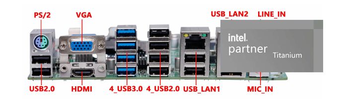 Carte m&egrave;re Intel avec processeur Intel LGA 1151 6e/7e/8e/9e I3 I5 I7 2 * RJ45-LAN 12 * Ports COM DDR4 64 Go