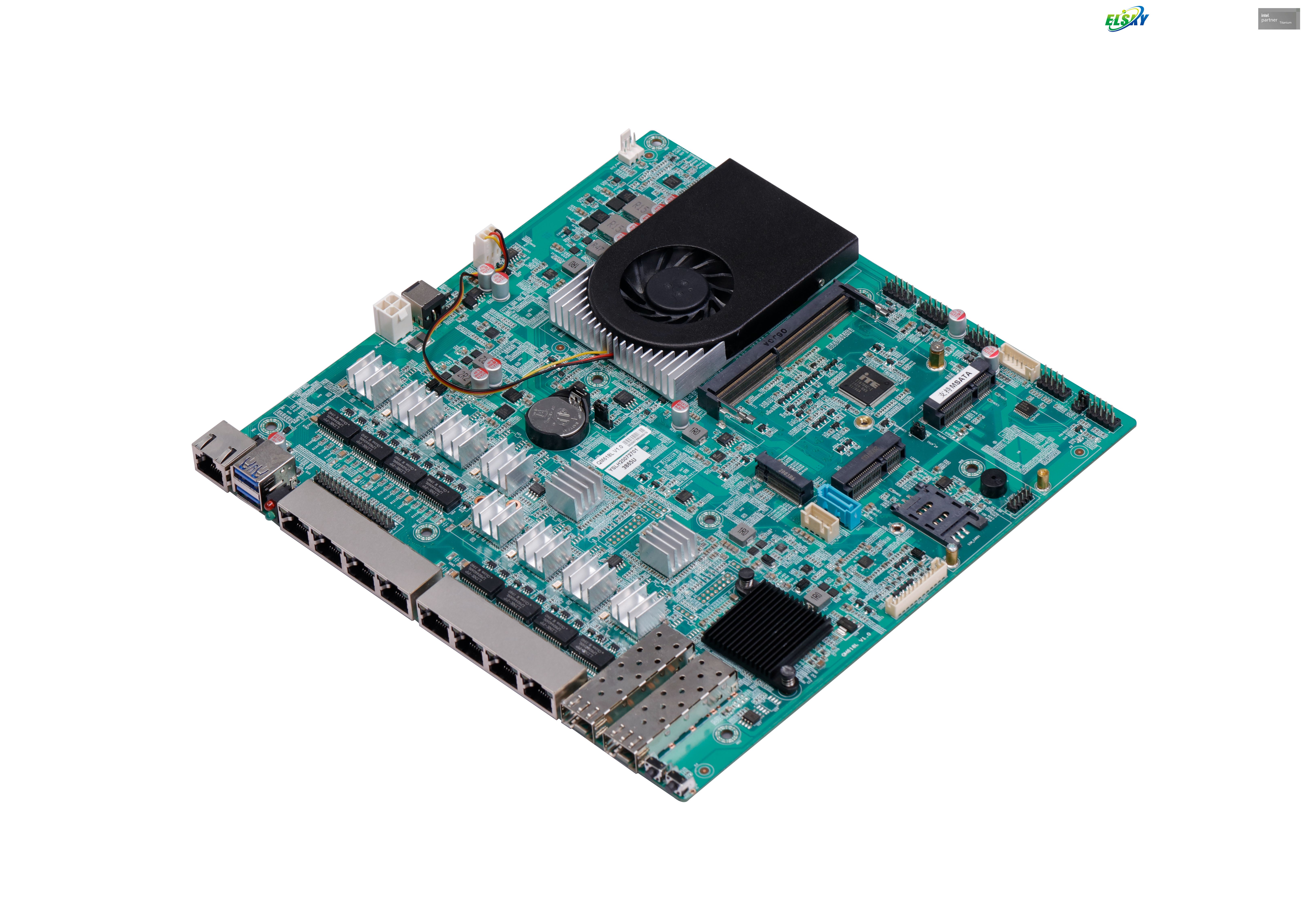 Placa-m&atilde;e com fibra LAN 8 * RJ45-LAN com CPU Intel 6&ordf;/7&ordf; gera&ccedil;&atilde;o I3-6100U/7100U I5-6200U/7200U I7-6500U/7500U