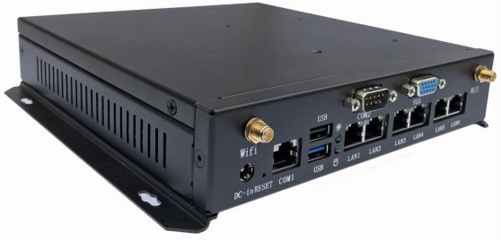 Firewall-Mini-PC J1900, l&uuml;fterlos, RJ45, 1000 m, 6 LAN oder Bypass, PfSense-Software, Firewall
