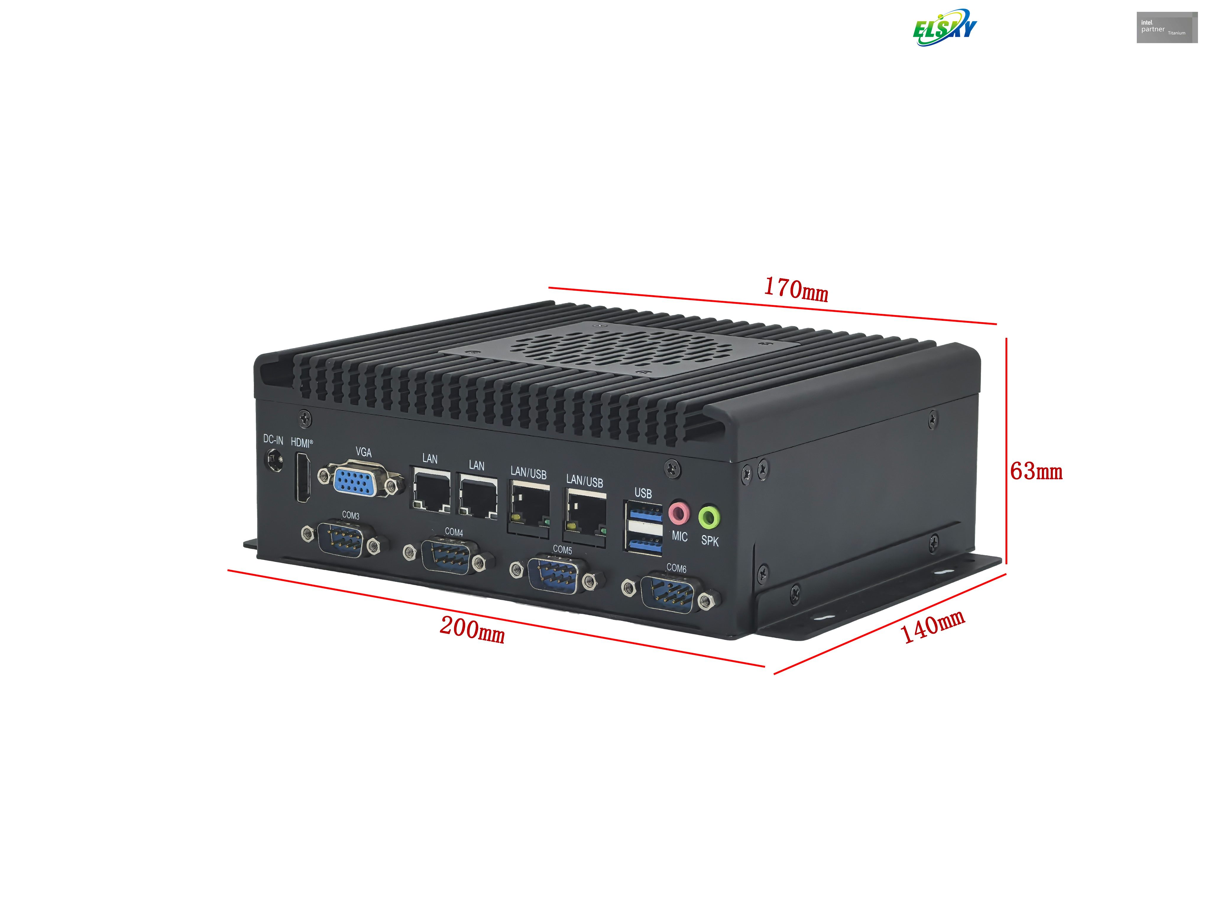 PC industriel SPC413F 4 pouces avec ventilateur 4&egrave;me-13&egrave;me pour petite structure en option, bonnes performances