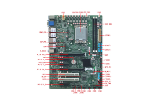 Placa base Industrial compatible con Intel Core 12/13/14th Gen Desktop LGA1700 Core i3、i5、i7、i9 CPU independiente 2 * PCI 1 * PCIE X16 4K 8K