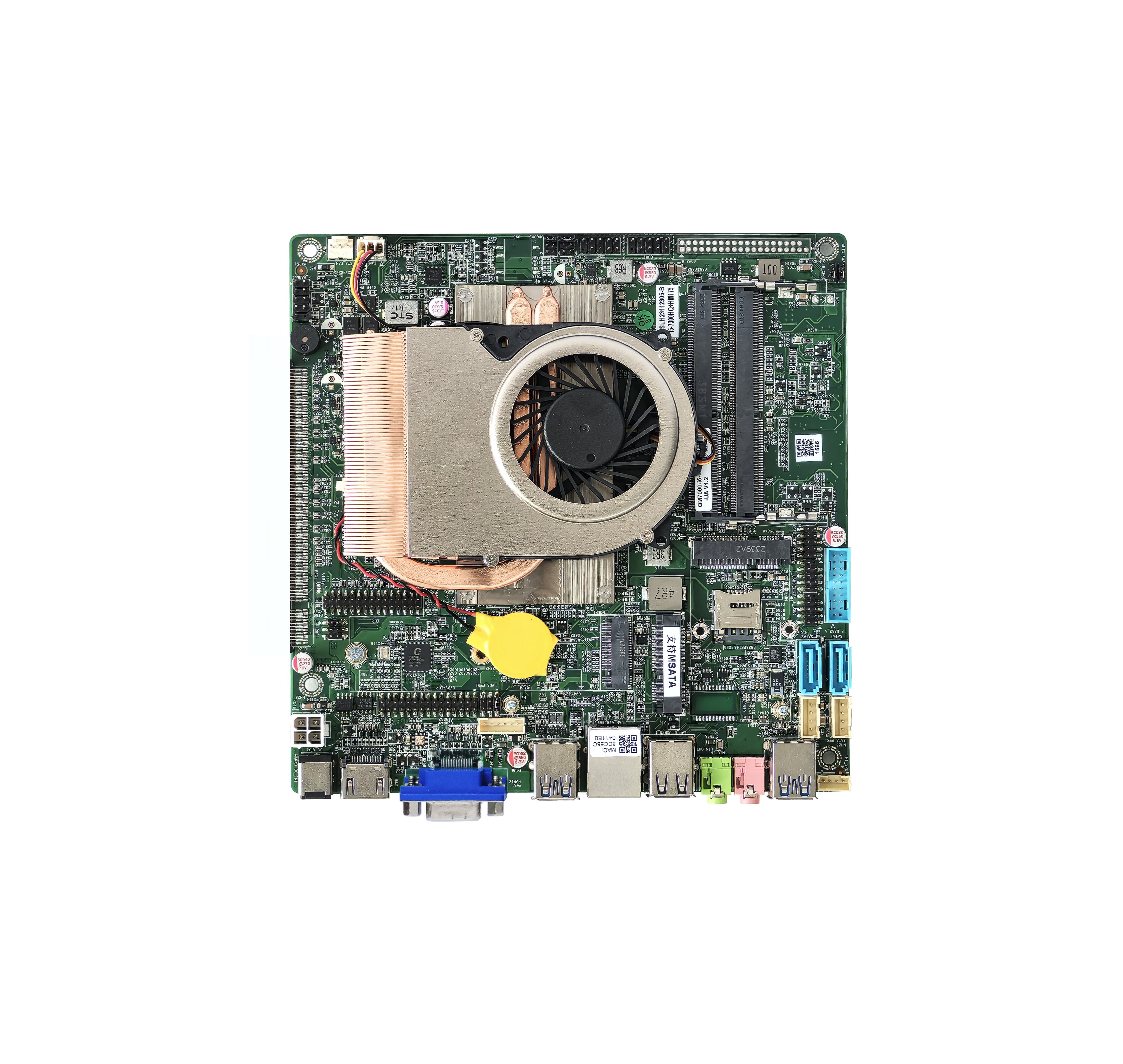  Intel 6세대 7세대 2*HD-MI 4K LVDS 2K Dispaly VGA 옵션 6COM 2LAN 6USB 등을 갖춘 Mini itx 마더보드